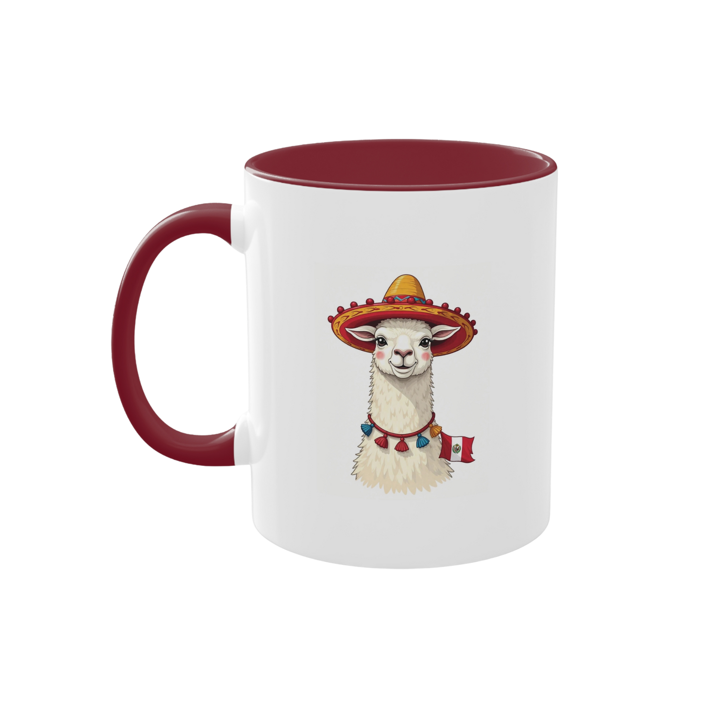 taza cultural de Perú con diseño andino