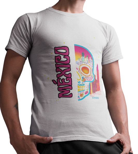 Camiseta unisex México -Chido y Urbano (Fucsia)