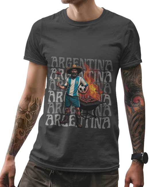 Camiseta unisex Argentina – Asado, fútbol y pasión