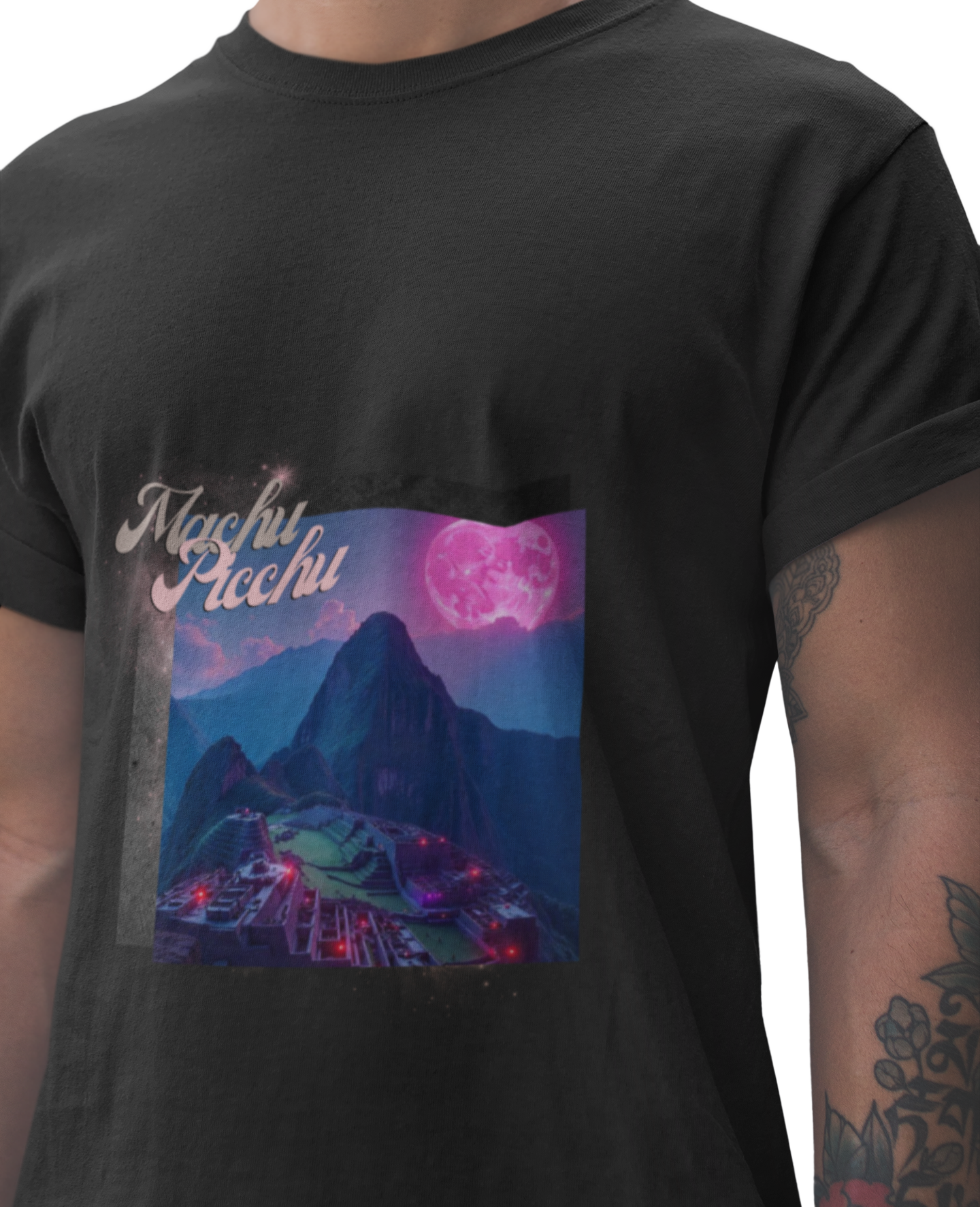 Camiseta unisex Perú - Machu Picchu futurista