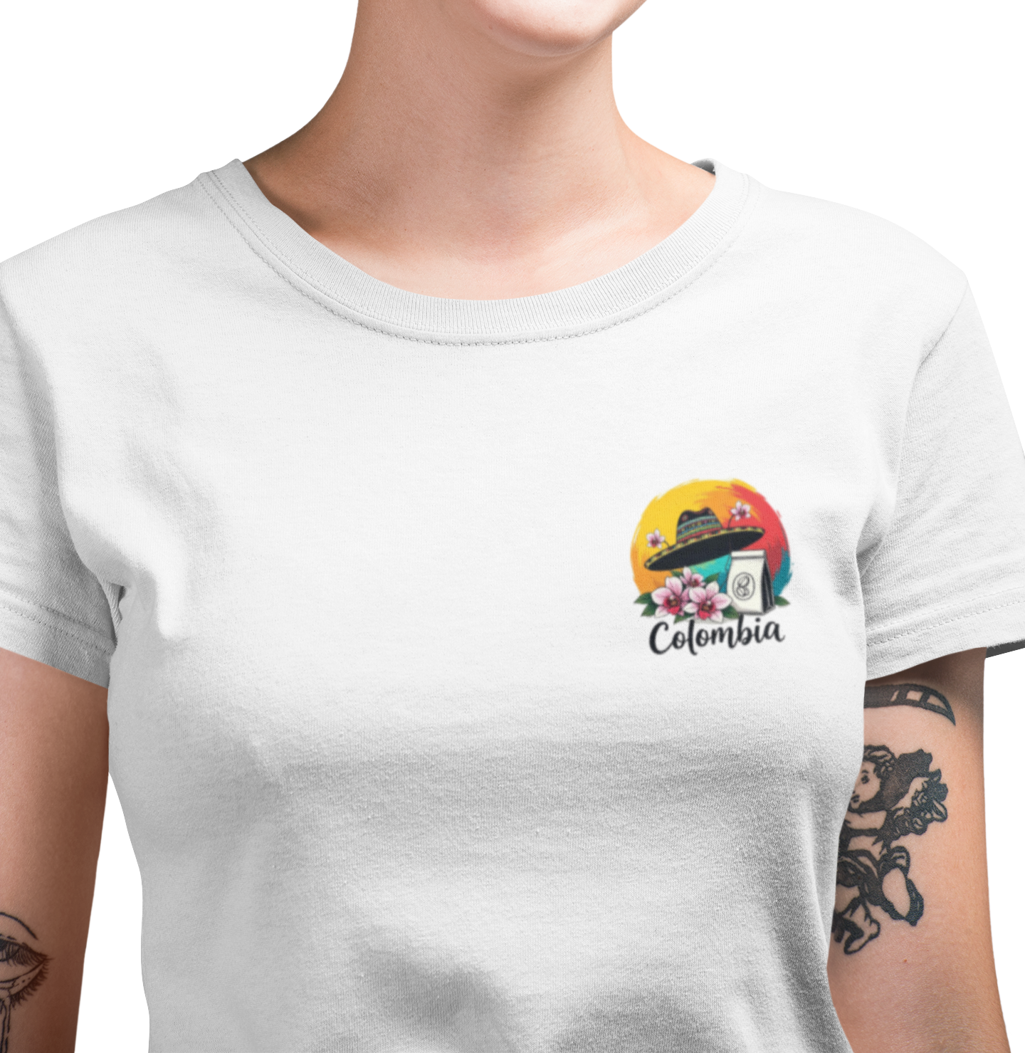 Minimalist unisex t-shirt - Colombia in essence